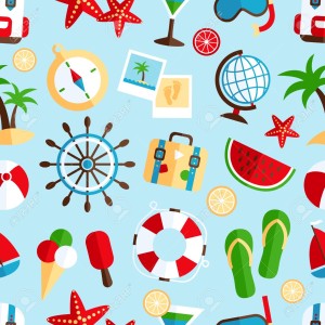 Holiday vacation seamless pattern